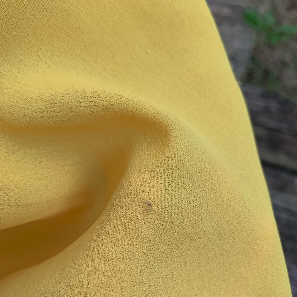 Vintage Pleated Yellow Canary Blouse - Picture 8 of 14